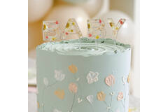 Pressed Flowers Baby Cake Topper