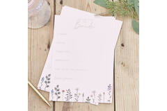 Advice Cards - Floral Advice to the Bride Cards