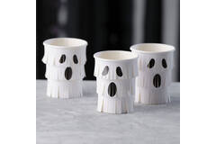 Paper Cups - Fringe Ghosts - White
