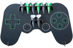 Treat Stand - 3D Controller Shaped with Dowels and Cones - Black