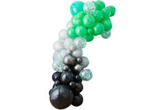 Balloon Arch - Black, Green & Grey