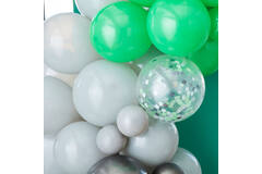 Balloon Arch - Black, Green & Grey