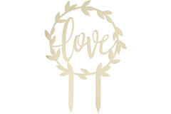 Cake Topper - Acrylic - Gold