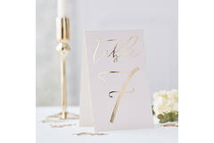 Table Numbers Tent - Gold