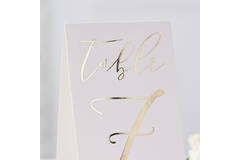 Table Numbers Tent - Gold
