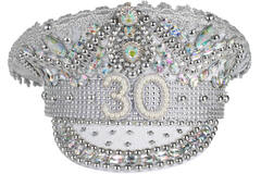 Wearables - 30 Milestone Silver Embellished Sequin Hat