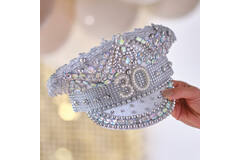 Wearables - 30 Milestone Silver Embellished Sequin Hat