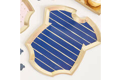 Gold Foiled Pink and Navy Baby grow shaped  mixed plates