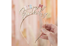 Headband - It's My Birthday - Gold and Pastel