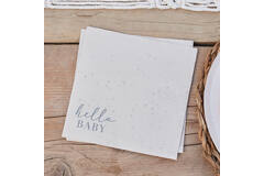 Eco Paper Napkins - Hello Baby Cloud and Speckle - Cream & Grey
