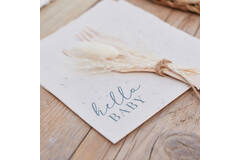 Eco Paper Napkins - Hello Baby Cloud and Speckle - Cream & Grey