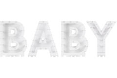 Balloon Mosaic - Baby - White