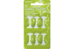 12 Candle Holders Plastic Height 2.5 cm