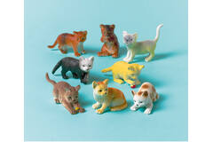 12 Toy Cats Plastic Length 4 - 6 cm