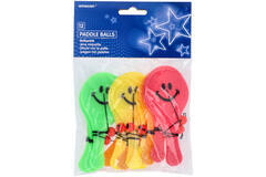 12 Paddle Balls Plastic 12.1 x 5.5 cm