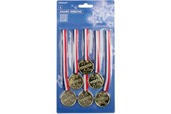 6 Award Ribbons Plastic / Fabric 10.8 x 3.8 cm