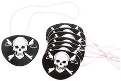 12 Pirate's Eye Patches Paper 6.2 x 5 cm