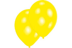 10 Latex Balloons Standard Yellow 27.5 cm / 11"