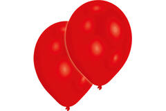 10 Latex Balloons Standard Red 27.5 cm / 11"