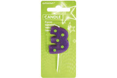 Candle 3 Dots & Stripes Height 7.6 cm