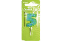 Candle 5 Dots & Stripes Height 7.6 cm