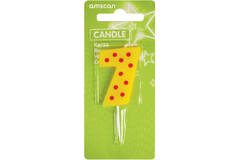 Candle 7 Dots & Stripes Height 7.6 cm