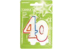 Numeral Candle 40 Height 8 cm