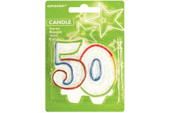 Numeral Candle 50 Height 8 cm