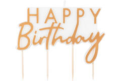 Candle - Scripted Happy Birthday Candle - Foiled