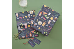 Gift Wrap - Wrap, Tag and Ribbon - Cocktails