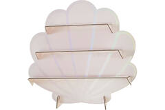 Treat Stand - Shells Shaped Treat Stand - Pink and Iridescen