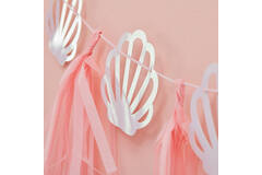 Tassel Garland - Shells and Tassels - Pink and Iridescent