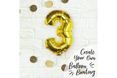 Balloons - Gold Foil Number