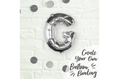 Balloons - Silver Foil Letter - G