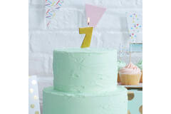 Candle Number 7 - Gold Glitter