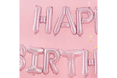 Balloon Garland Pastel Party DIY Happy Birthday Pink Foil 14 Parts Height 40.6 cm