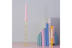 Candle Holder - Tinted Yellow Glass