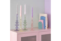 Candle Holder - Tinted Yellow Glass