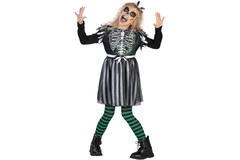 Child Costume Pretty Skeleton Age 6 - 8 Years
