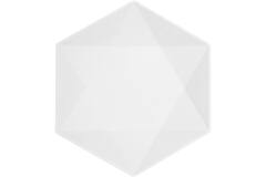6 Plates Vert Decor Hexagonal White 26.1 x 22.6 cm