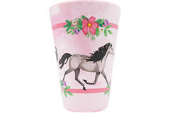4 Cups Beautiful Horses Plastic Reusable 430 ml