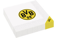 12 Flip Napkins BVB Dortmund Double-Sided Print 33 x 33 cm