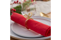 Napkin Holder - Gold Acrylic Holly Shaped