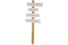 Signs - White Washed Wooden Arrows