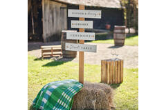 Signs - White Washed Wooden Arrows