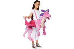 Child Costume Ride on Pink Dragon Age 3 - 8 Years