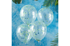 Balloons - Blue and Green Confetti Balloons -