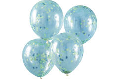 Balloons - Blue and Green Confetti Balloons -