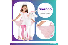Child Costume Ride On Light & Sound Unicorn One Size