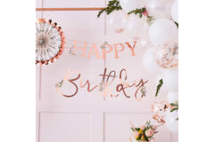 Bunting - Rose Gold Happy Birthday